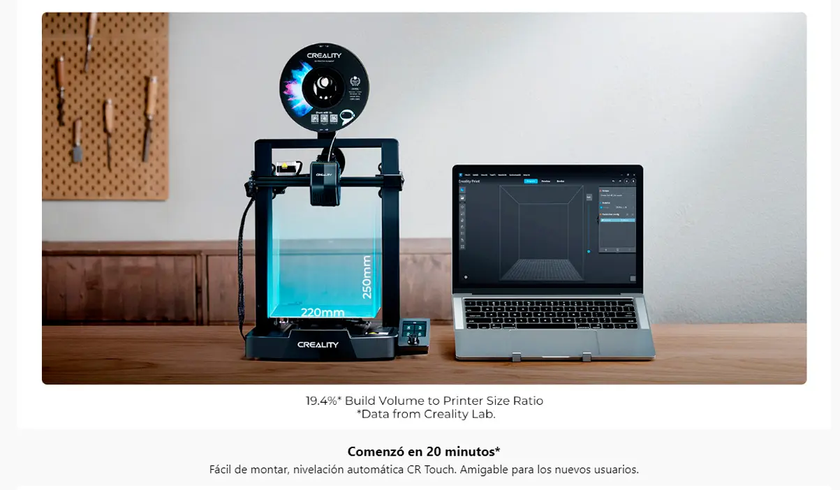 Características impresora creality 3d ender 3 v3 SE
