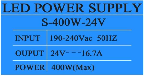 Fuente Alimentación Ultradelgada 400W 24V -Transformador - Imagen 2