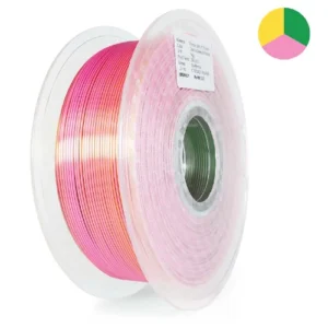 PLA Tricolor Silk Gold - Green & Pinkish Print Pro (oro - verde & rosa)