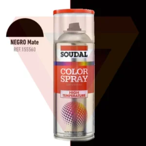 Spray Alta Temperatura Negro Mate - Soudal
